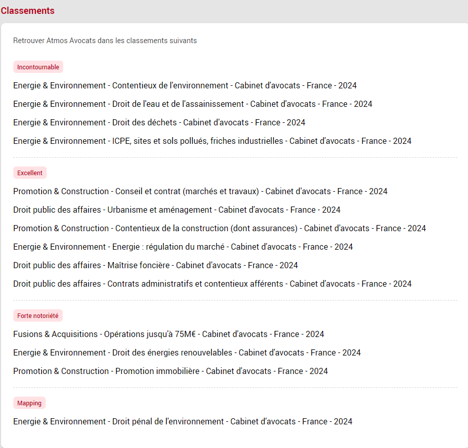 [Classement] Atmos Avocats classé dans Décideurs-Magazine parmi les meilleurs cabinets d'avocats